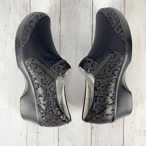 Alegria ERY-461 Black Leather Stretch Clogs Morning Glory Wm Sz 11 EU 42 NWOB - Picture 6 of 9